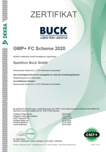 IFS Zertifikat Buck / Dekra
